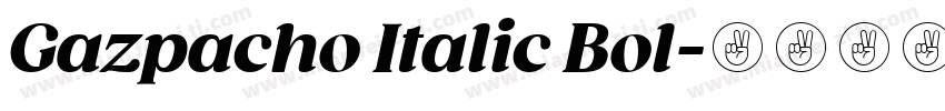 Gazpacho Italic Bol字体转换